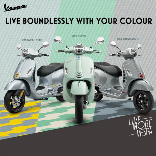 VESPA Offer 3 New Shades GTS from The Family Scooter