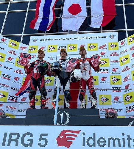 Chips Nakarin Ride CBR600RR Grab Podium Asia Road Racing Race 4 at Indonesia