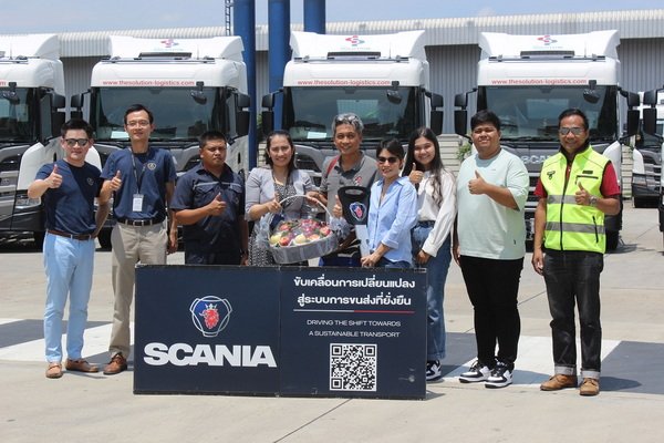 Scania Siam Delivery of New Trucks Model 2023 to The Solution Logistics