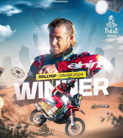 Ricky Brabec Ride Honda CRF450 Rally Win Championship 2024 Dakar Rally